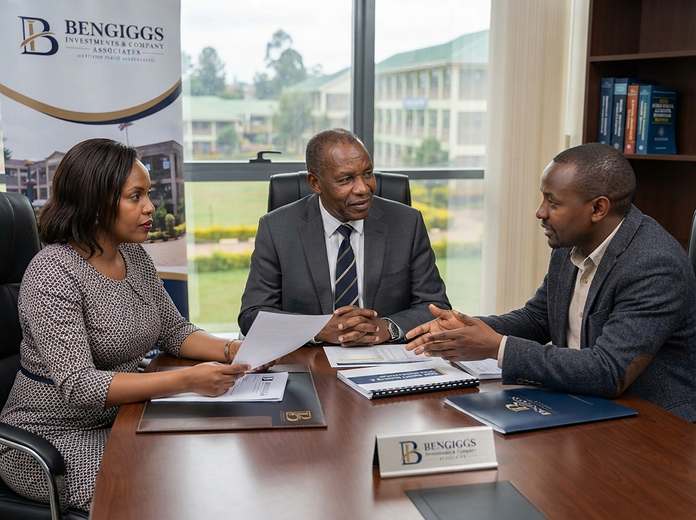 BENGIGGS partner consulting with school board members in a boardroom meeting